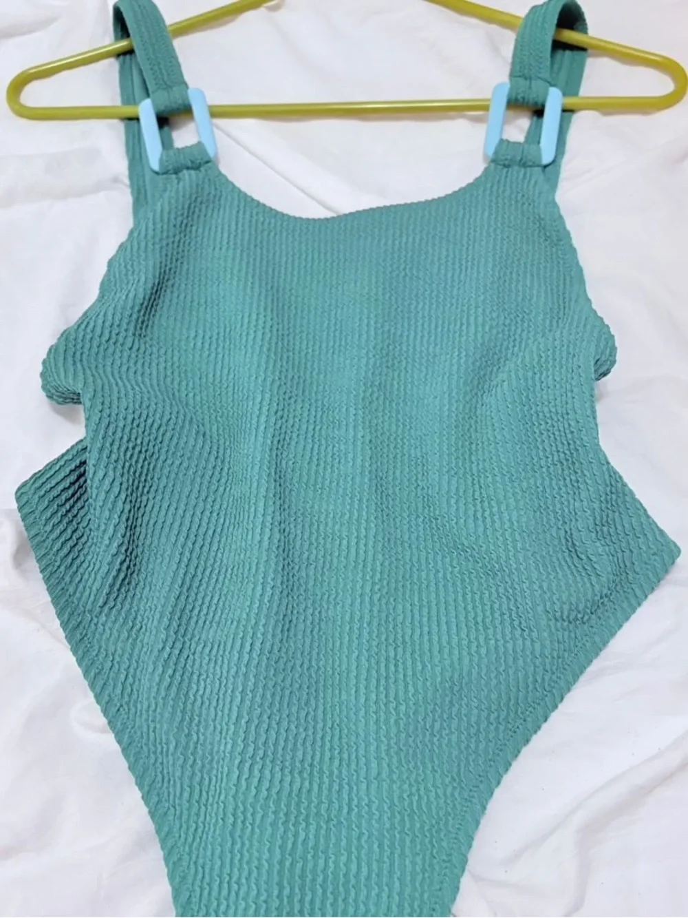 Aerie Teal Textured One-Piece Swimsuit